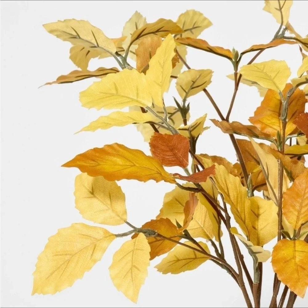 Potted Fall Leaf Arrangement in Vase Yellow - Threshold™ with Studio McGee 2024